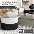 thumbnail image 5 of XXXLarge Cotton Rope Basket 21.7" x 21.7" x 13.8" Woven Baby Laundry Blanket Basket Toy Baskets with Handle Storage Comforter Cushions Thread Laundry Hamper Home Decor Living Room, 5 of 7