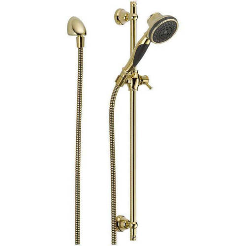 Delta Premium 3Setting Slide Bar Hand Shower, Polished Brass