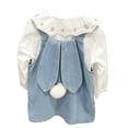 thumbnail image 2 of Shadoumai Easter Dresses for Girls Size 6 Happy Easter Cartoon Rabbit Flutter Sleeve Cute Party Dance Skirt Baby Outfits Girl, 2 of 8