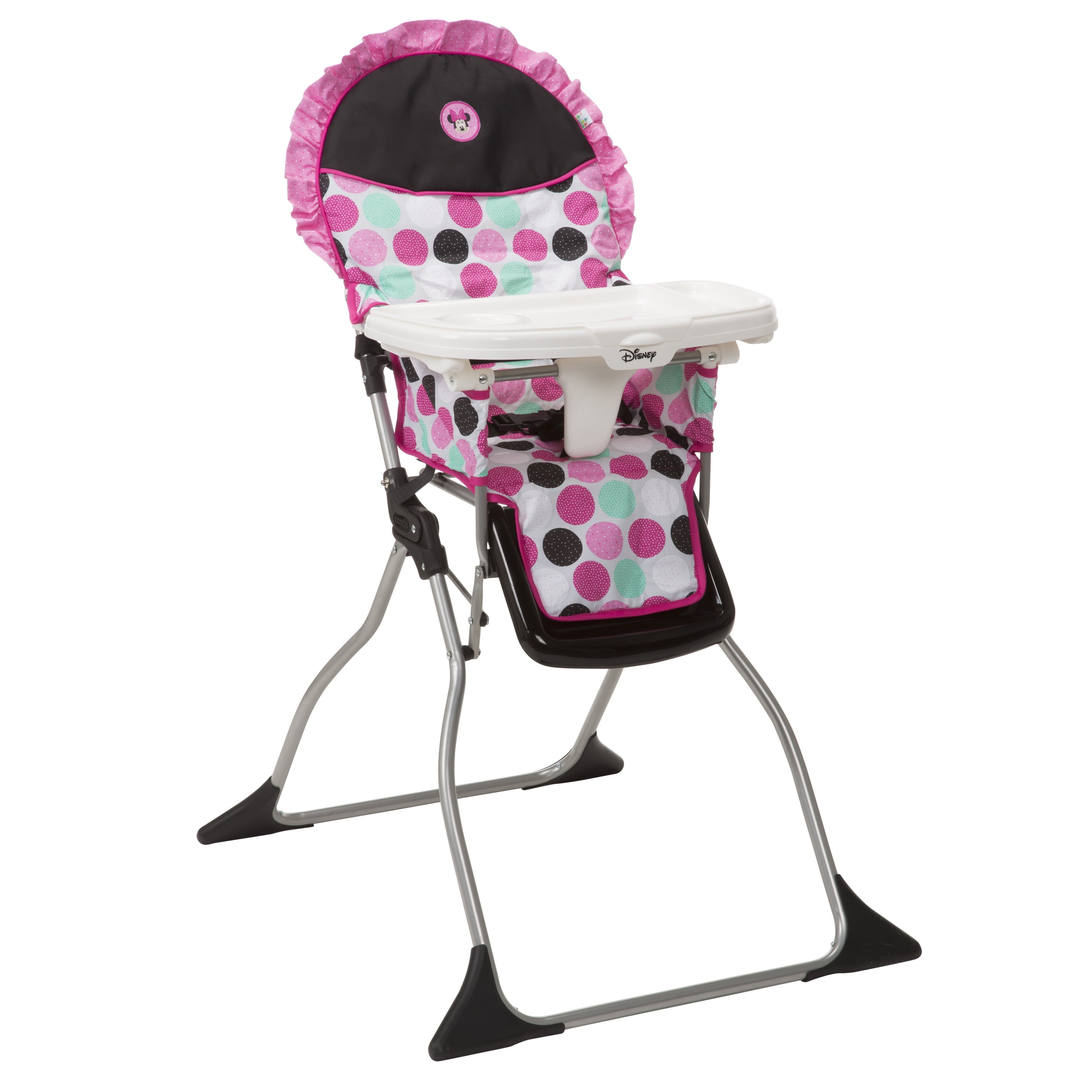 Minnie Dotty Plus High Chair Foldable W/ Adjustable Tray Home Nursery Room 