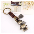 thumbnail image 2 of Hweilai Vintage Cowhide Leather Bear Keychain Cute Kids and Womens Small Gift Keyring, 2 of 5