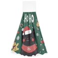 thumbnail image 7 of Yayeee Kitchen Hanging Hand Towels Set of 2 with Loop Bathroom Absorbent Tie Towel, Christmas Cat, 7 of 7