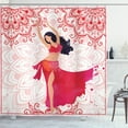 thumbnail image 1 of Ambesonne Oriental Shower Curtain, Belly Dancer Woman, 69"Wx70"L, Pink Vermilion, 1 of 3
