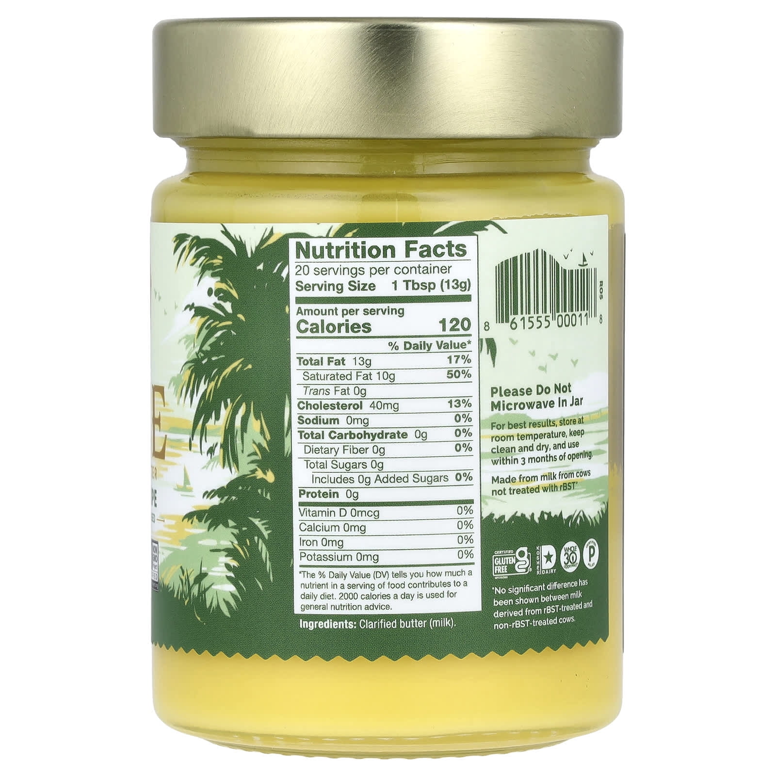 4th & Heart, Ghee Clarified Butter, Grass-Fed, Original Recipe, 9 oz Pack of 4