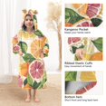 thumbnail image 3 of FORMRS Wearable Blanket Hoodie with Sleeves for Kids Cozy Flannel Sweatshirt, Citrus Leaves, 3 of 7