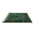 thumbnail image 2 of Ahgly Company Machine Washable Indoor Round Persian Turquoise Blue Traditional Area Rugs, 7' Round, 2 of 4