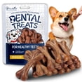 thumbnail image 1 of Palitos dentales para masticar huesos Globalpaw para perros con sabor a carne S, 1 of 8