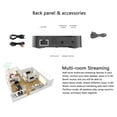 thumbnail image 5 of Riousery M20 Wireless Multi-Room Stereo Music Box 2.4GHz WiFi Bluetooth 5.0 Audio Speaker with Remote Control, Black (US Plug, 9.06 inches / 23 cm), 5 of 5