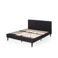 thumbnail image 6 of GDF Studio Vallarta Contemporary Fabric Upholstered Tufted Bed, Black King, 6 of 13