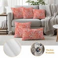 thumbnail image 3 of Orange Red Coral Coastal Outdoor Pillow Covers, Waterproof Decorative Throw Pillowcases Set of 2, Ocean Nautical Seaside Beach Couch Cushion Cases with Zipper for Outside Patio Garden Sofa 20"x12", 3 of 9