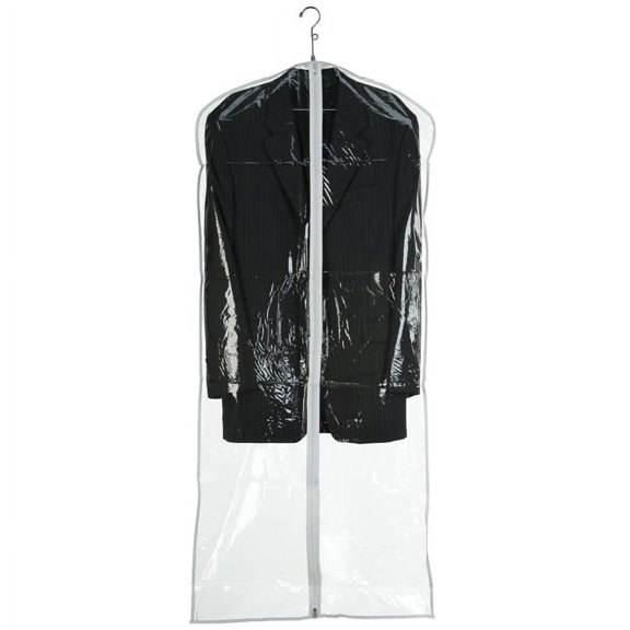 Econoco 54/C Garment Cover, 3 gauge Vinyl with Center Zipper (No Oval Window), 24" x 54" (Pack of 100)