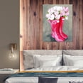 thumbnail image 3 of Runway Avenue Floral and Botanical Wall Art Canvas Prints 'Tulips & Rainboots' Home DÃ©cor, 17" x 20", Pink, Pink, 3 of 5