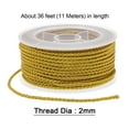 thumbnail image 2 of Unique Bargains Nylon Thread Twine Beading Cord 2mm Extra-Strong Braided Nylon Crafting String 11M/36 Feet, Goldenrod, 2 of 7