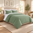 thumbnail image 2 of Wamsutta 1846 King Comforter Set, 3-Piece, Solid Contrasting Pipe, Sea Spray Green, 2 of 11