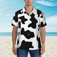 thumbnail image 2 of Disketp Hawaiian Shirts For Men,Milk Cow Print Mens Casual Short Sleeve Button Down Shirts Beach Shirt, 2 of 7
