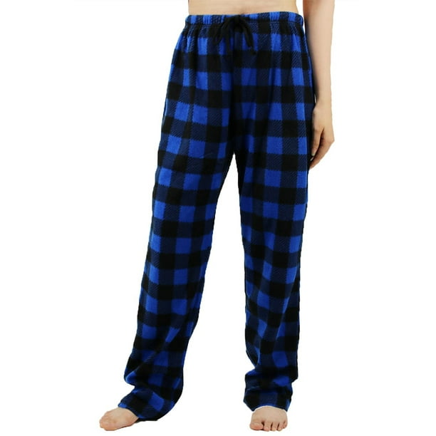 YUSHOW Women Fleece Pajama Pants Buffalo Plaid Pjs Bottoms Soft Comfy