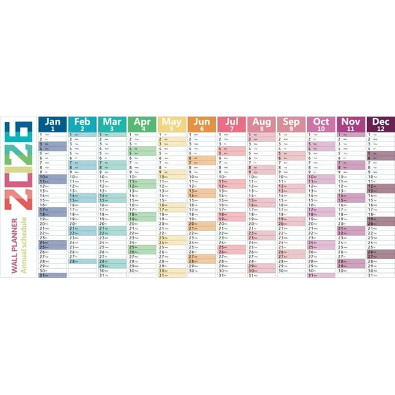 LOLIPPYY Large Wall Calendar: 2026 Yearly Wall Calendar January - December 12-Month Paper Hanging Planner For Office Home Planning And Organizing