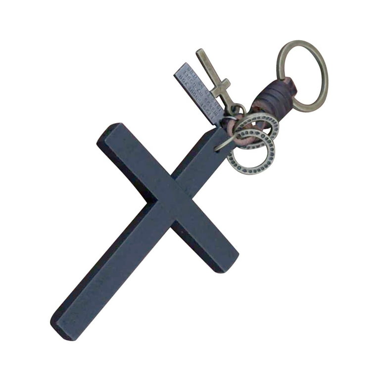 Cotton Rope Cross Keychain, Set of 5 Cross Keychain, Gift, Religious  Keychain