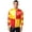 Yellow&Red, variant on Men's Horse Trainer Jackets Retro Colorblocked Satin Track Jacket Yellow&Red XL