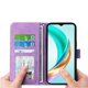 thumbnail image 5 of Funda Tipo Billetera para Honor X6B Carcasa Abatible con Porta Tarjetas, Bolsillo para Efectivo, Soporte Ajustable, Cierre Magnético y Correa de Muñeca Morado, 5 of 6