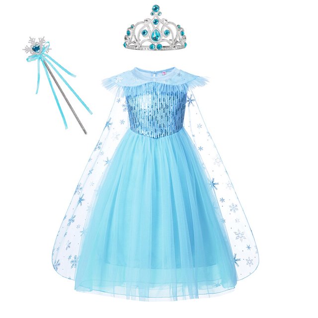 Anime Disney Frozen 2 Elsa disfraz niñas carnaval graduación Cosplay Snow Queen niños ropa Vestidos Bluey elegante vestidos 4T Gao Jinjia LED