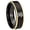 Black And Gold Step Edge, variant on Kanji Love Concave Black Tungsten Men Ring 10MM