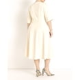thumbnail image 2 of ELOQUII Women's Plus Size Seam Detail Ponte Workwear Midi Dress, 2 of 3