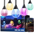 thumbnail image 1 of Cadena de luces para exteriores Govee RGBWIC de 96 pies con 30 LED de color blanco cálido, 1 of 9