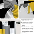 thumbnail image 5 of Yellow Kitchen Curtain Valance and Tiers, 3Pcs Geometric Art Valance Set Grey Rod Pocket Curtain for Kitchen Window Modern Unique Patterns, 5 of 6