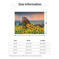 thumbnail image 5 of Yiaed Horse Sunflowers Print Blanket Throw Blanket Soft Cozy Flannel Blanket for Home Bed Sofa Couch Chair-50"x40", 5 of 6