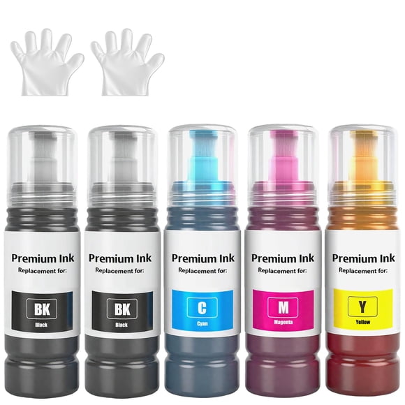 522 Ink Replacement for 522 Ink Refill Bottles for Ecotank ET-2800 ET-4800 ET-4810 ET-2400 ET-2803 ET-2720 ET-2840 ET-4700 Inkjet Printer 4-Pack Black/Cyan/Magenta/Yellow (2BK 1C 1M 1Y)