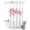 AbstractZF0596, variant on No Hook Shower Curtain with Built-in Rings - Pink Floral Cherry Blossom Washable Waterproof Fabric Bathroom Curtains for Hotel,Rentals, 66 X 72 Inch Long , Spring Flower White