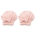 thumbnail image 1 of Paquete de toallas de microfibra para el cabello seco Laklulu, gorro de ducha con lazo, paquete de gorro de ducha en rollo para regalo de mujer, 2 paquetes, 1 of 5