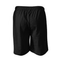 thumbnail image 4 of MIUOWANP Oversized Men's Elastic Waist Shorts Loose and Breathable Solid Color Drawstring Shorts Size XXXXL(16)Black, 4 of 6