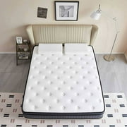 Full Mattress,12 Inch Memory Foam Mattress in a Box, Individual Pocket Spring Mattress with Motion Isolation and Pressure Relief, Medium Firm, CertiPUR-US