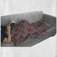 thumbnail image 5 of Ethnic Soft Flannel Fleece Throw Blanket, Illustration of Oriental Cosmos Paisley Ottoman Elements, Cozy Plush for Indoor and Outdoor Use, 70" x 90", Teal Orange and Magenta, by Ambesonne, 5 of 5