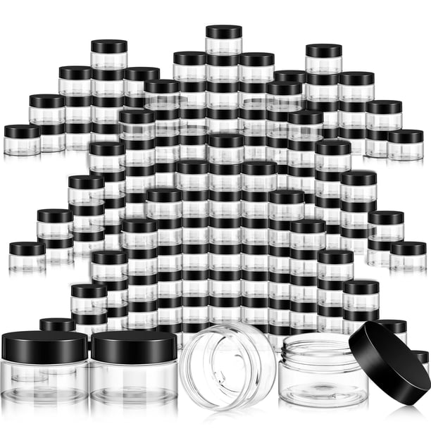 Frascos de plástico para viajes, 200 unidades, 30 ml, con tapa
