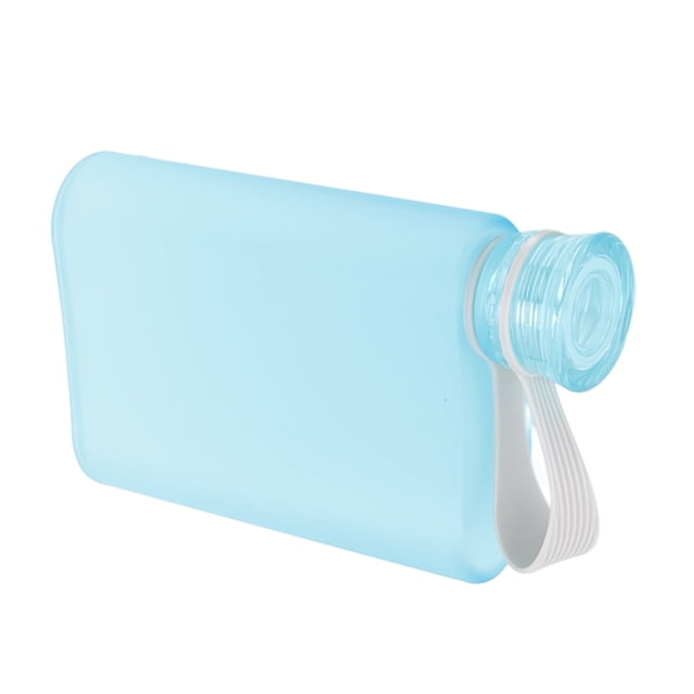 Botella de bebida plana, botella de agua plana Plástico Botella de agua plástica Botella de agua de papel Acabado de lujo