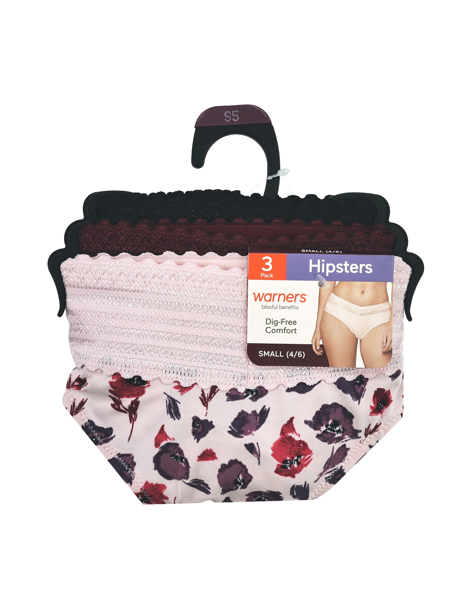 Warners® Blissful Benefits Women's Dig-Free Micro Lace Hipster 3-Pack, Sizes S-3XL