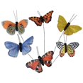 thumbnail image 2 of Set de 12 decoraciones de mariposas y plumas artificiales Berfutall, 2 of 6