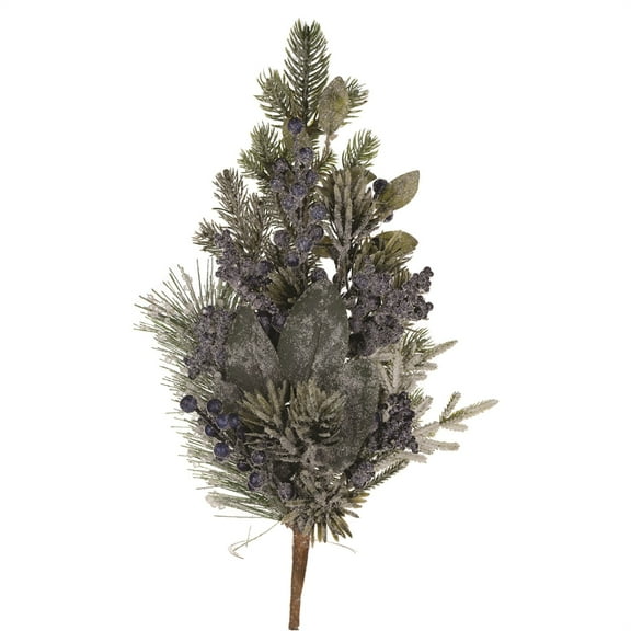 Melrose Artificial Frosted Blueberry Pine Christmas Sprays - 22" - Set of 2