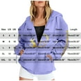 thumbnail image 3 of Bovemsi Sweatshirt for Women Zip Up Hoodie Oversized Casual Long Sleeve Football Jacket Sunday Funday Mom Tops Zip Up Hoodie, 3 of 5