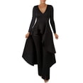 thumbnail image 3 of Womens Casual Shirt Dress High Low Irregular  Hem Blouse Asymmetrical Peplum Long Tunic Tops, 3 of 8