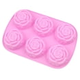 thumbnail image 1 of 1 unidad, 6 cavidades, cubitera para hielo, silicona con forma de rosas, silicona para chocolate, silicona para pasteles de chocolate, cubitera para hielo, 1 of 4