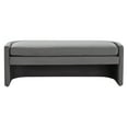 thumbnail image 2 of SAFAVIEH Couture Rosabeth Curved Solid Velvet Modern Bench, Slate Grey, 2 of 6