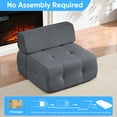 thumbnail image 3 of Mixoy Single Sofa Chair, Armless Floor Sofa for Living Room  (Dark Grey, 1PC), 3 of 5