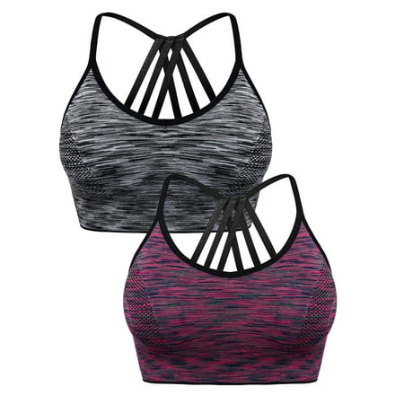 

FANNYC Seamless Sports Bra Wirefree Yoga Bra with Removable Pads Yoga Gym Activity Everyday Wear for Women