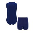 thumbnail image 4 of Nyeemya Kids Boys Workout Gymnastics Leotard and Shorts 2 Piece Sports Outfit for Beach Swimming Navy Blue 14, 4 of 7