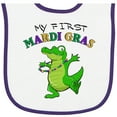 thumbnail image 2 of Inktastic My First Mardi Gras-alligator Baby Terry Cloth Bib, 2 of 3