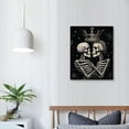 thumbnail image 3 of Nawypu Gothic Macabre Art Sugar Skull The Kissing Lovers Canvas Wall Art Prints Artwork Signs Framed for Goth Home Porch Wall Decor Bedroom Living Room Decor,Couples Skull Lovers Gifts, 3 of 4
